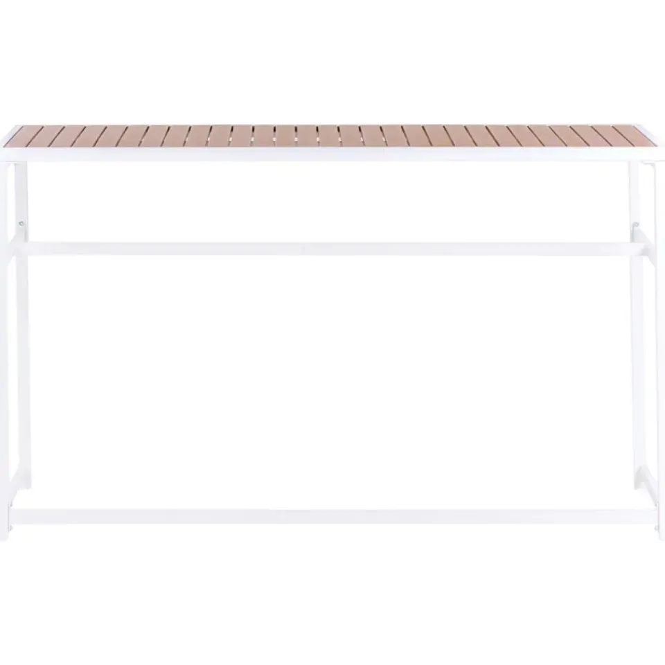 Beliani AVETRANA - Tuintafel - Wit - 150 x 50 cm - Staal Discount