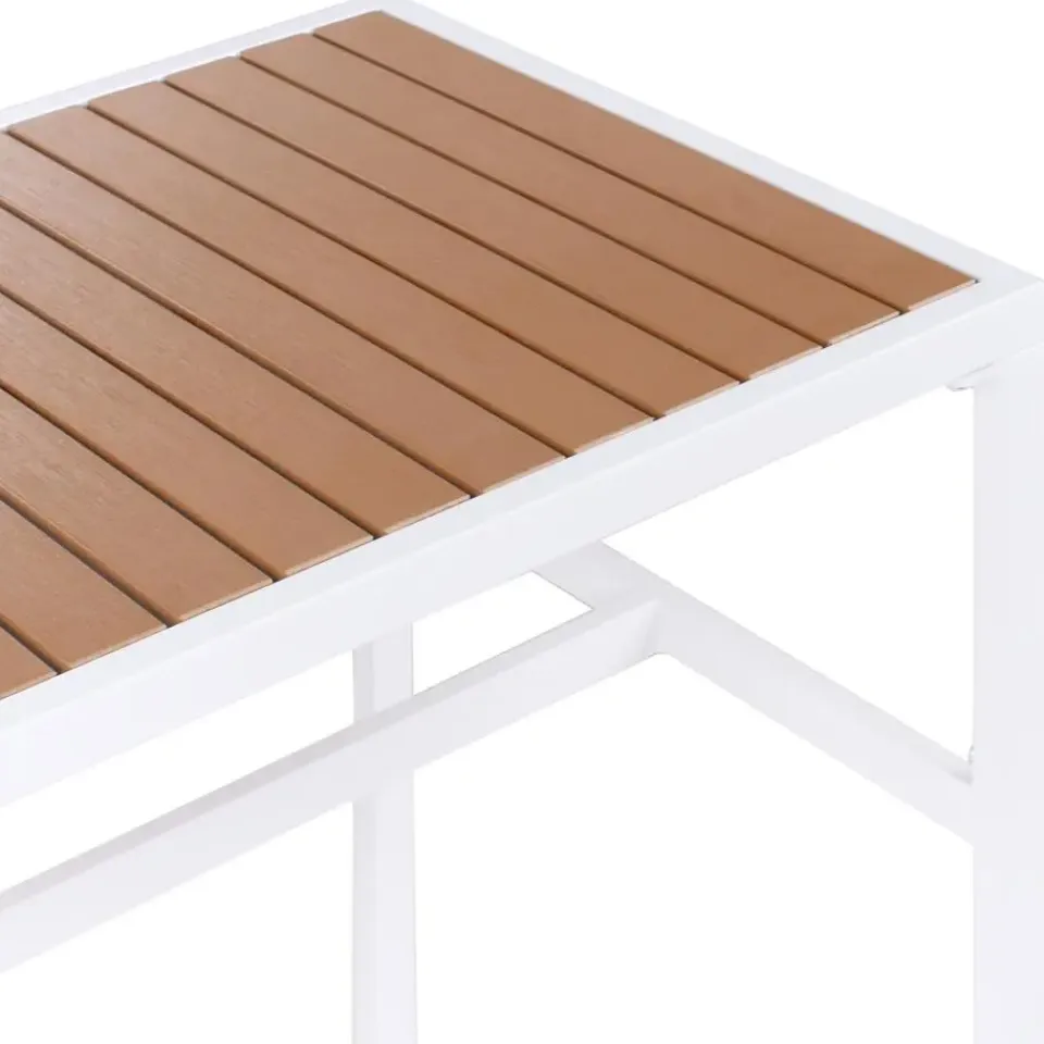 Beliani AVETRANA - Tuintafel - Wit - 150 x 50 cm - Staal Discount