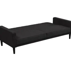 Dorel Home Avon - Slaapbank 3-zits in antraciet ribstof Clearance