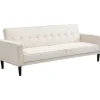 Dorel Home Avon - 3-zits slaapbank in crèmekleurige stof
