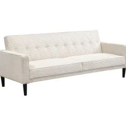 Dorel Home Avon - 3-zits slaapbank in crèmekleurige stof