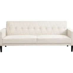 Dorel Home Avon - 3-zits slaapbank in crèmekleurige stof