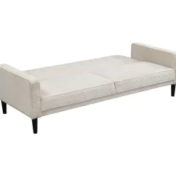 Dorel Home Avon - 3-zits slaapbank in crèmekleurige stof