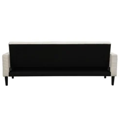 Dorel Home Avon - 3-zits slaapbank in crèmekleurige stof