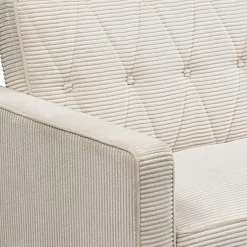 Dorel Home Avon - 3-zits slaapbank in crèmekleurige stof