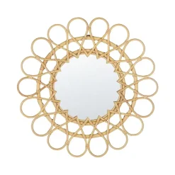 Beliani BABAI - Wandspiegel - Natuurlijk - Rotan Discount