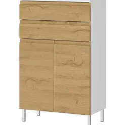 Germania Badkamerkast Torres 60cm met 2 deuren & 2 lades - eikdecor/wit Online