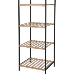 Merkloos Badkamerkastje - 4-laags - bamboe - 39 x 32 x 95 cm Outlet