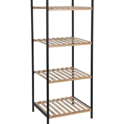 Merkloos Badkamerkastje - 4-laags - bamboe - 39 x 32 x 95 cm Outlet