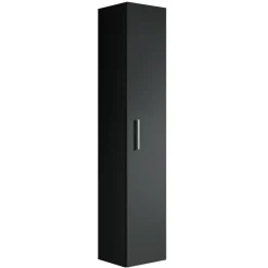 Badplaats Badkamerkast Pluto 30 x 30 x 150 cm - Zwart - Hangende Badkamerkasten New