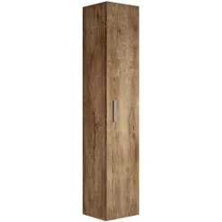 Badplaats Badkamerkast Pluto 30 x 30 x 150 cm - Bruin eiken - Hangende New