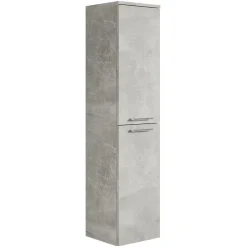 Badplaats Badkamerkast Saturnus 35 x 35 x 130 cm - Beton Grijs - Hangende
