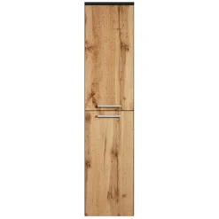 Badplaats Badkamerkast Saturnus 35 x 35 x 130 cm - Eiken met Zwart - Hangende Online