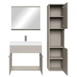 Badplaats Badkamermeubel Set Montreal 60 x 35 cm - Beige - Badmeubel met spiegel Online