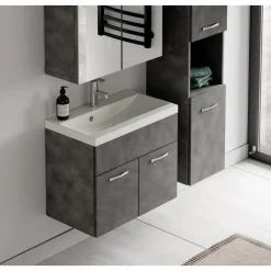 Badplaats Badkamermeubel Set Montreal 60 cm - Donker Grijs - Badmeubel met Online