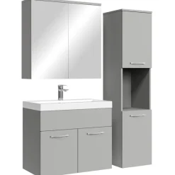 Badplaats Badkamermeubel Set Montreal 60 cm - Mat Grijs - Badmeubel met Outlet