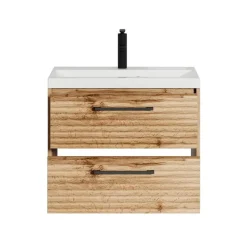 Badplaats Badkamermeubel Set Etna 01 60 cm – Eiken – Hangend Wastafelmeubel met Online