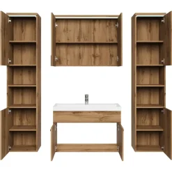 Badplaats Badkamermeubel Set Paso XL 80 x 40 cm - Eiken - Badmeubel met