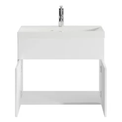 Badplaats Badkamermeubel Montreal 60 x 35 cm – Hoogglans Wit – Wastafel met New