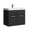Badplaats Badkamermeubel Montreal 60 x 35 cm – Mat Zwart – Wastafel met Clearance