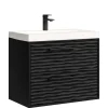 Badplaats Badkamermeubel Set Etna 01 60 cm – Mat Zwart – Hangend Wastafelmeubel Hot