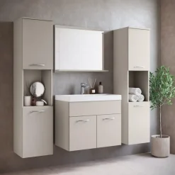 Badplaats Badkamermeubel Set Montreal XL 60 x 35 cm - Beige - Badmeubel met Discount