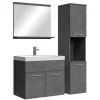 Badplaats Badkamermeubel Set Montreal 60 x 35 cm - Grijs - Badmeubel met spiegel New