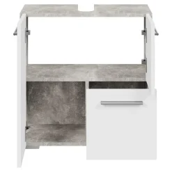 Badplaats Wastafel Onderkast Mars 60 x 30 x 60 cm - Beton met wit - Badkamerkast Sale
