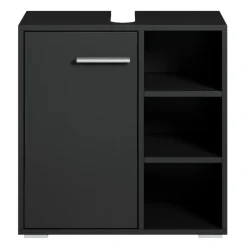 Badplaats Wastafel Onderkast Neptunus 60 x 28 x 60 cm - Zwart - Badkamerkast – New