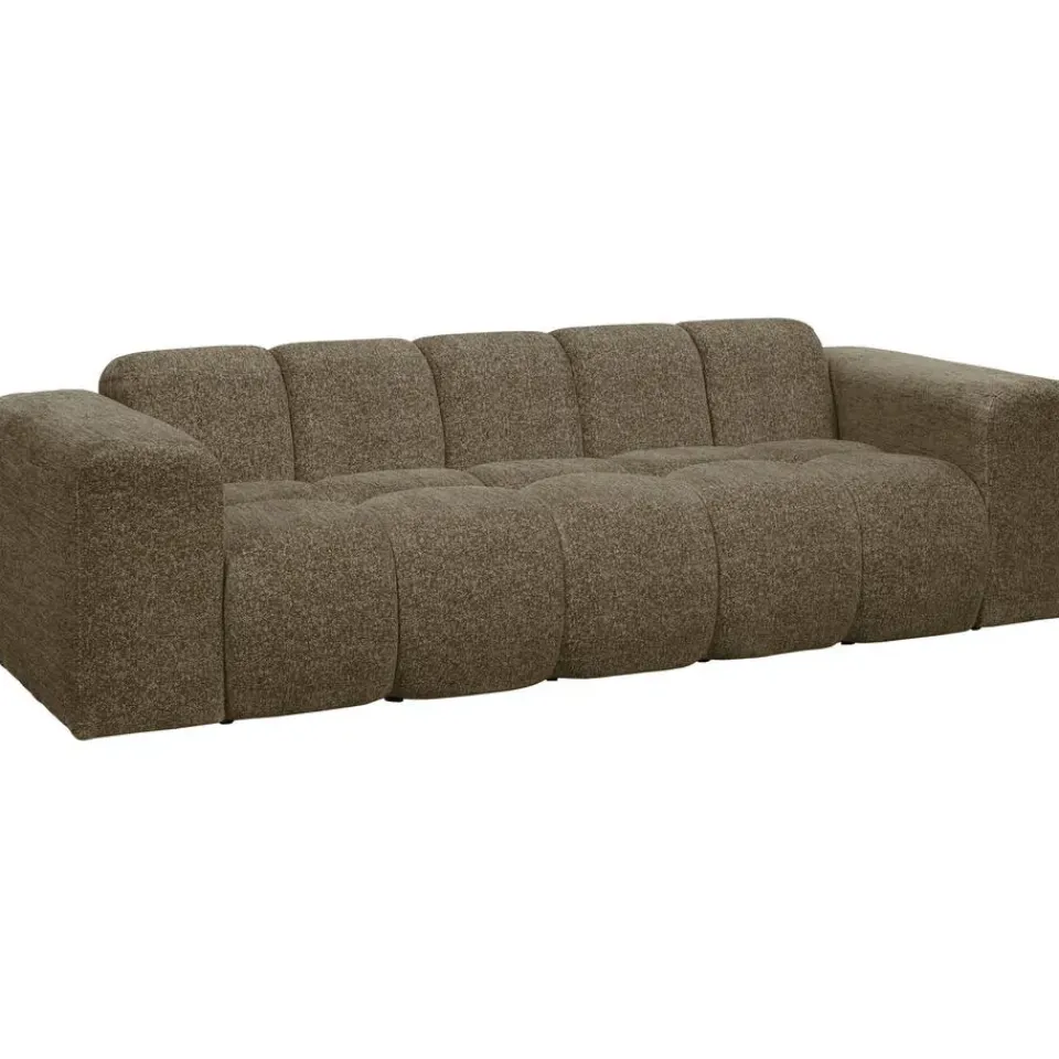 Leen Bakker Bank Beau 3-zits - stof Raven - bruin Discount