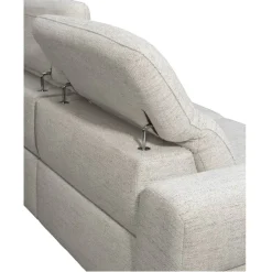 Leen Bakker Bank Dave 3-zits - elektrisch verstelbaar - lichtgrijs New