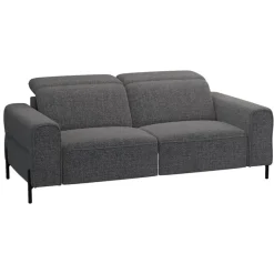 Leen Bakker Bank Dave 3-zits - elektrisch verstelbaar - stof Chacha - grijs Hot