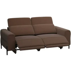 Leen Bakker Bank Dave 3-zits - elektrisch verstelbaar - stof Billy Joe - cognac Clearance