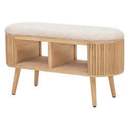 Nordlys Bank met opbergruimte in grenen en witte lussen Hot