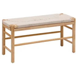 Nordlys Bank met opbergruimte van massief grenen en touw Outlet