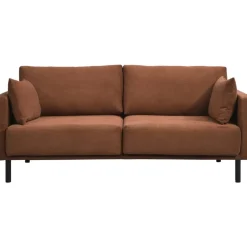 Leen Bakker Bank Siem 2,5-zits - ribstof Fjord - terracotta Outlet