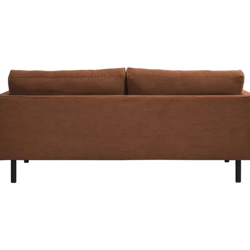 Leen Bakker Bank Siem 2,5-zits - ribstof Fjord - terracotta Outlet