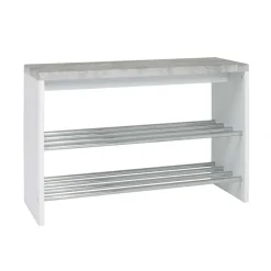 Haku Bank Tillio 81cm, 2 rekken - chroom/beton decor Hot
