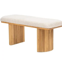 Nordlys Bank van massief hout en witte lussen