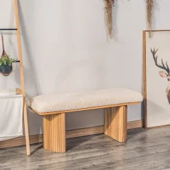 Nordlys Bank van massief hout en witte lussen