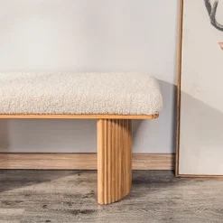 Nordlys Bank van massief hout en witte lussen