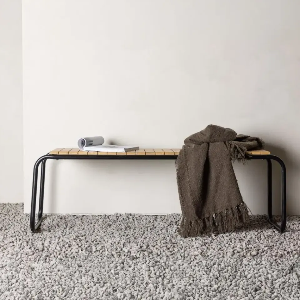 Fjôrd Bankje Naturel Hout - 136x40x46cm - Holmbeck Discount