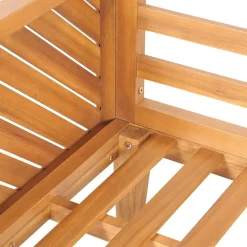 Beliani BARATTI - Loungeset voor 4 - Lichte houtkleur/Beige - Acaciahout