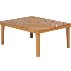 Beliani BARATTI - Loungeset voor 4 - Lichte houtkleur/Beige - Acaciahout