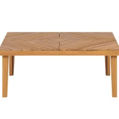 Beliani BARATTI - Loungeset voor 4 - Lichte houtkleur/Beige - Acaciahout