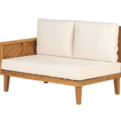 Beliani BARATTI - Loungeset voor 4 - Lichte houtkleur/Beige - Acaciahout