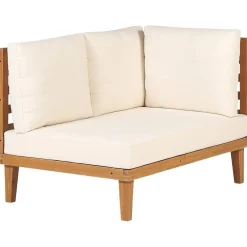 Beliani BARATTI - Loungeset voor 4 - Lichte houtkleur/Beige - Acaciahout