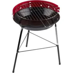 Merkloos Barbecue - houtskool BBQ - driepoot - zwart/ rood - 33 x 43 cm Online