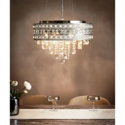 Beliani BARBEIRA - Kroonluchter - Zilver - Ijzer Best