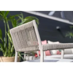 Garden Impressions Barcelona dining fauteuil - taupe - rope grey sand - valley sand Discount